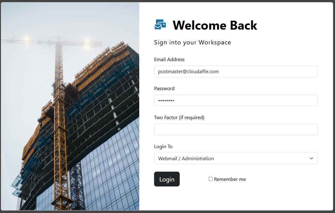 Entering Login Details
